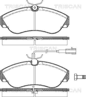 Triscan 8110 10021 - Bremžu uzliku kompl., Disku bremzes www.autospares.lv