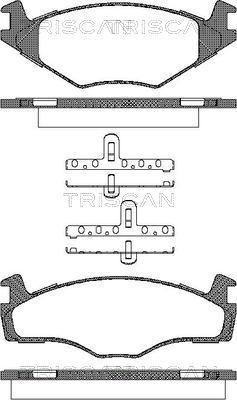 Triscan 8110 10022 - Bremžu uzliku kompl., Disku bremzes www.autospares.lv