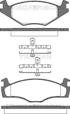 Triscan 8110 10104 - Тормозные колодки, дисковые, комплект www.autospares.lv