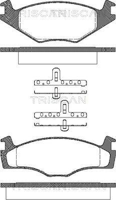 Triscan 8110 10105 - Тормозные колодки, дисковые, комплект www.autospares.lv