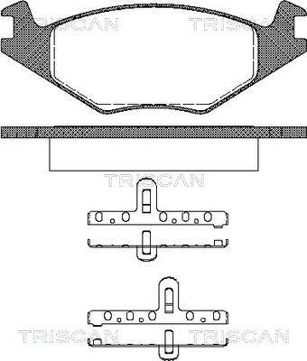 Triscan 8110 10101 - Тормозные колодки, дисковые, комплект www.autospares.lv