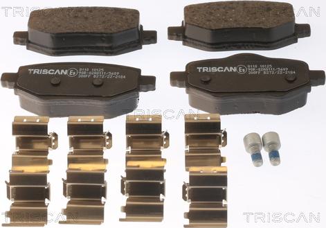 Triscan 8110 10125 - Brake Pad Set, disc brake www.autospares.lv