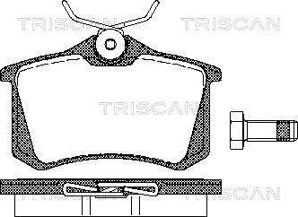 Triscan 8110 10864 - Тормозные колодки, дисковые, комплект www.autospares.lv