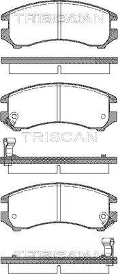 Triscan 8110 10887 - Bremžu uzliku kompl., Disku bremzes autospares.lv