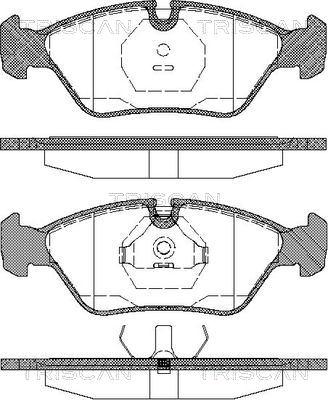 Triscan 8110 10225 - Тормозные колодки, дисковые, комплект www.autospares.lv