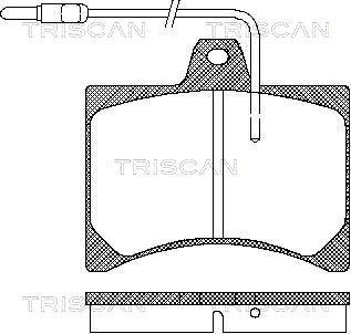 Triscan 8110 10790 - Brake Pad Set, disc brake www.autospares.lv