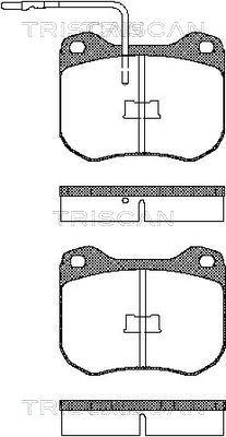 Triscan 8110 10715 - Bremžu uzliku kompl., Disku bremzes www.autospares.lv