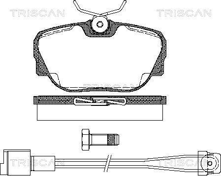 Triscan 8110 11949 - Тормозные колодки, дисковые, комплект www.autospares.lv