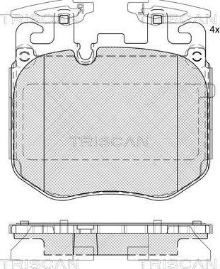 Triscan 8110 11066 - Bremžu uzliku kompl., Disku bremzes www.autospares.lv