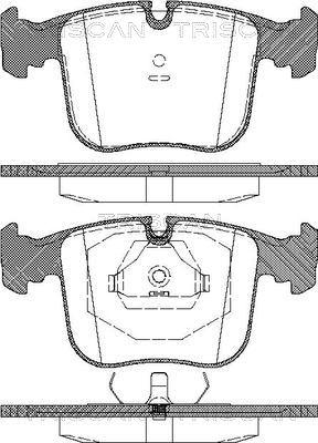 Triscan 8110 11012 - Bremžu uzliku kompl., Disku bremzes www.autospares.lv