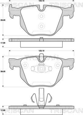 Triscan 8110 11030 - Bremžu uzliku kompl., Disku bremzes www.autospares.lv