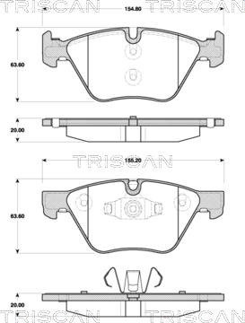 Triscan 8110 11029 - Тормозные колодки, дисковые, комплект www.autospares.lv