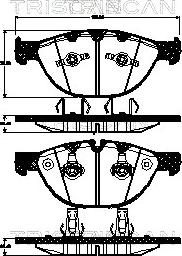 Triscan 8110 11025 - Bremžu uzliku kompl., Disku bremzes www.autospares.lv