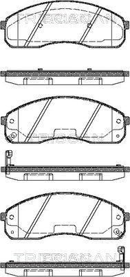 Triscan 8110 18009 - Bremžu uzliku kompl., Disku bremzes www.autospares.lv