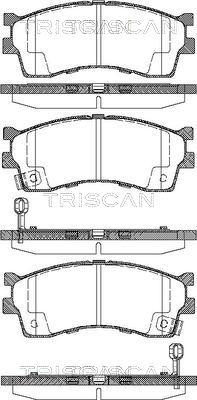 Triscan 8110 18008 - Bremžu uzliku kompl., Disku bremzes autospares.lv