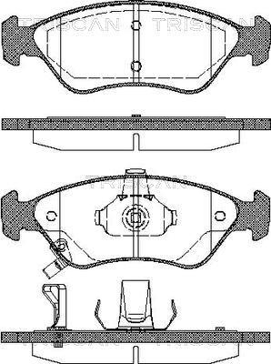 Triscan 8110 18002 - Тормозные колодки, дисковые, комплект www.autospares.lv