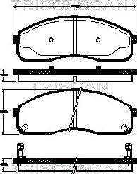 Triscan 8110 18019 - Bremžu uzliku kompl., Disku bremzes www.autospares.lv