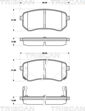 Triscan 8110 18018 - Тормозные колодки, дисковые, комплект www.autospares.lv