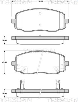 Triscan 8110 18017 - Bremžu uzliku kompl., Disku bremzes www.autospares.lv