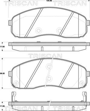 Triscan 8110 18021 - Bremžu uzliku kompl., Disku bremzes www.autospares.lv