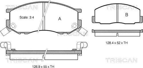 Triscan 8110 13953 - Тормозные колодки, дисковые, комплект www.autospares.lv