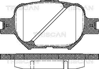 Triscan 8110 13046 - Bremžu uzliku kompl., Disku bremzes autospares.lv