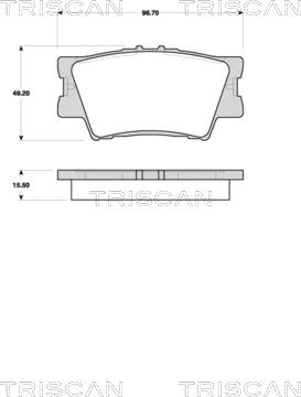 Triscan 8110 13069 - Bremžu uzliku kompl., Disku bremzes www.autospares.lv