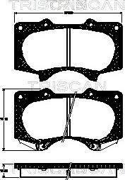 Triscan 8110 13064 - Bremžu uzliku kompl., Disku bremzes autospares.lv