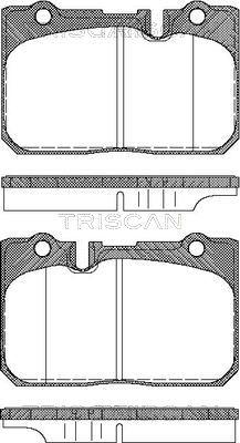 Triscan 414-1554 - Тормозные колодки, дисковые, комплект www.autospares.lv