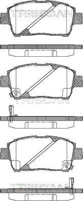 Triscan 8110 13033 - Тормозные колодки, дисковые, комплект www.autospares.lv