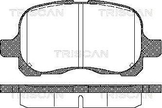 Triscan 8110 13020 - Тормозные колодки, дисковые, комплект www.autospares.lv