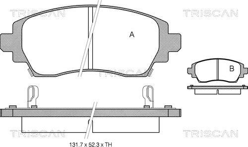 Triscan 8110 13021 - Тормозные колодки, дисковые, комплект www.autospares.lv