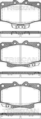 Triscan 8110 13023 - Brake Pad Set, disc brake www.autospares.lv