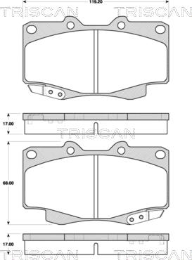 Triscan 8110 13076 - Bremžu uzliku kompl., Disku bremzes autospares.lv