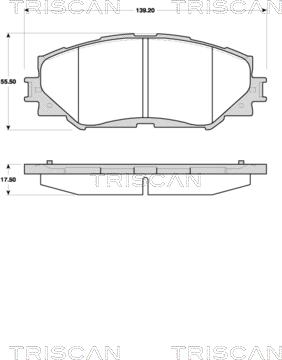 Triscan 8110 13070 - Brake Pad Set, disc brake www.autospares.lv