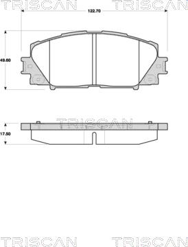 Triscan 8110 13071 - Bremžu uzliku kompl., Disku bremzes autospares.lv