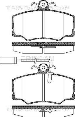 Triscan 8110 12991 - Bremžu uzliku kompl., Disku bremzes www.autospares.lv