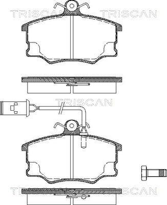 Triscan 8110 12956 - Bremžu uzliku kompl., Disku bremzes www.autospares.lv