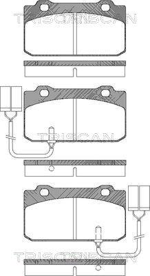 Triscan 8110 12988 - Bremžu uzliku kompl., Disku bremzes autospares.lv