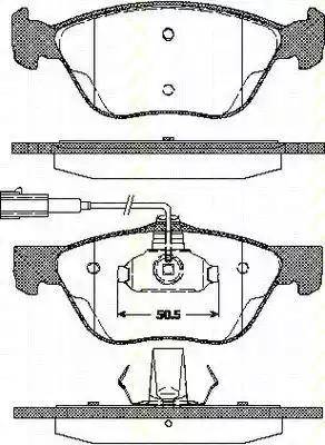 Triscan 8110 12005 - Bremžu uzliku kompl., Disku bremzes autospares.lv