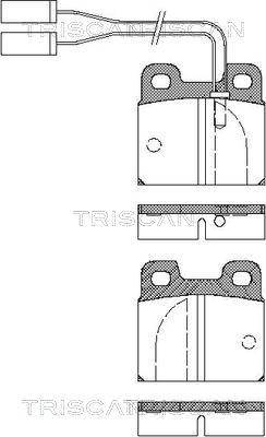 Triscan 8110 12008 - Тормозные колодки, дисковые, комплект www.autospares.lv