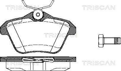 Triscan 8110 12003 - Тормозные колодки, дисковые, комплект www.autospares.lv