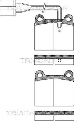 Triscan 8110 12740 - Тормозные колодки, дисковые, комплект www.autospares.lv