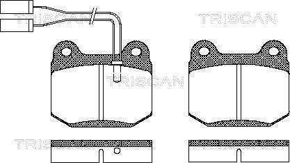 Triscan 8110 12741 - Bremžu uzliku kompl., Disku bremzes www.autospares.lv