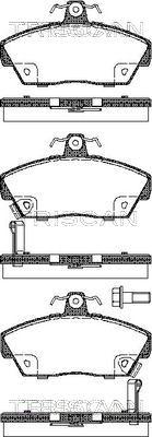 Triscan 8110 17001 - Тормозные колодки, дисковые, комплект www.autospares.lv