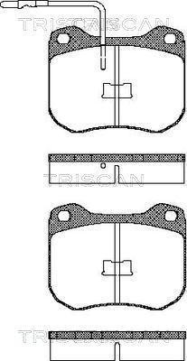 Triscan 8110 17008 - Bremžu uzliku kompl., Disku bremzes www.autospares.lv