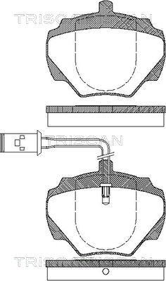 Triscan 8110 17007 - Тормозные колодки, дисковые, комплект www.autospares.lv