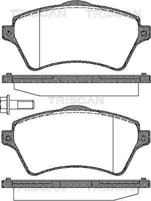 Triscan 8110 17016 - Bremžu uzliku kompl., Disku bremzes www.autospares.lv