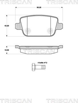 Triscan 8110 17024 - Bremžu uzliku kompl., Disku bremzes www.autospares.lv