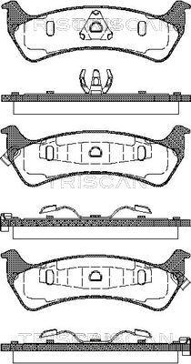 Triscan 8110 80529 - Bremžu uzliku kompl., Disku bremzes www.autospares.lv